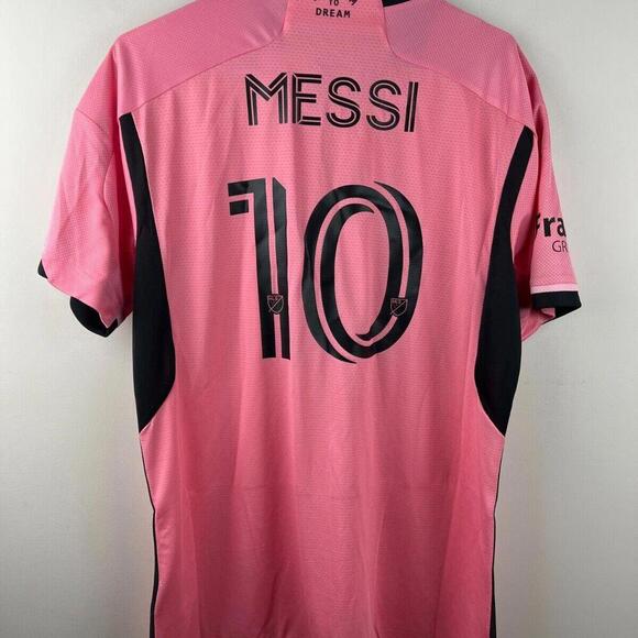 NWT Authentic New Adidas Inter Miami Lionel Messi #10 Home Heartbeat Pink Jersey - Picture 3 of 9